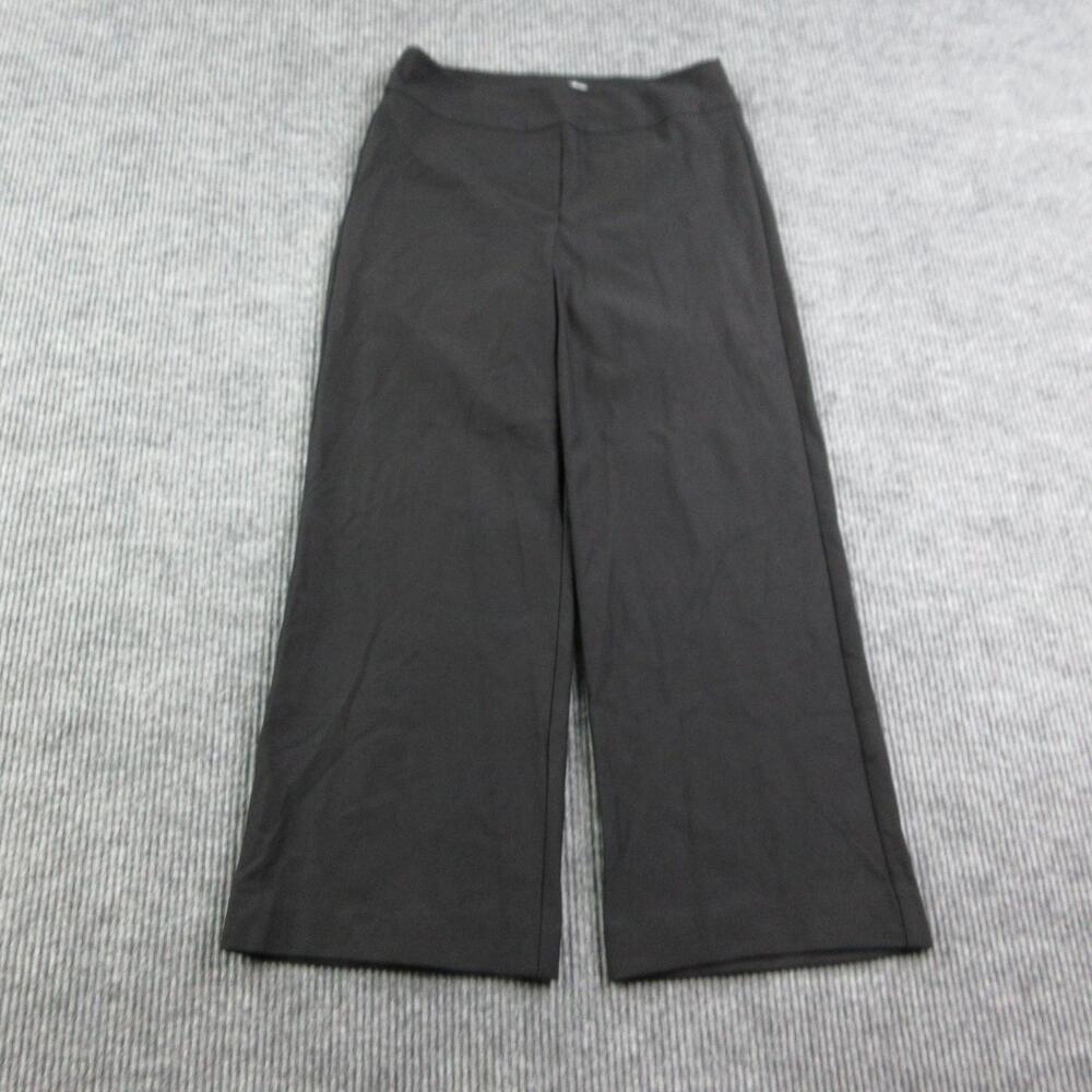 Margaret M Pants Womens 1X Black Wide-Leg Stretch Knit Pull On 33x29.5*